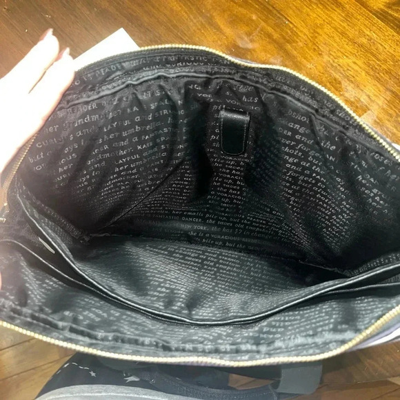 Kate Spade black and and white bag tote laptop bag travel - Picture 13 of 13